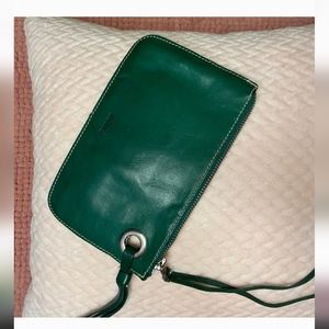 2 leather clutches by Roots